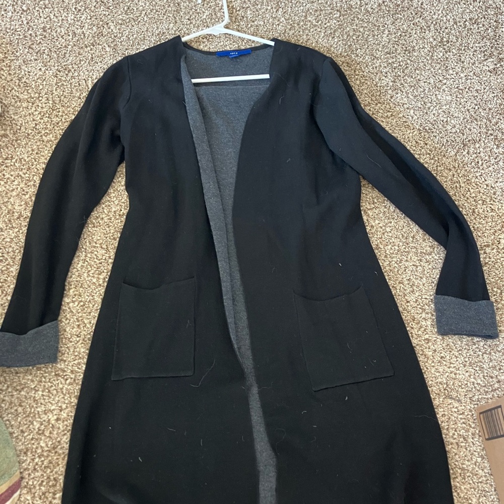 Apt. 9 Charcoal and Black Knit Sweater